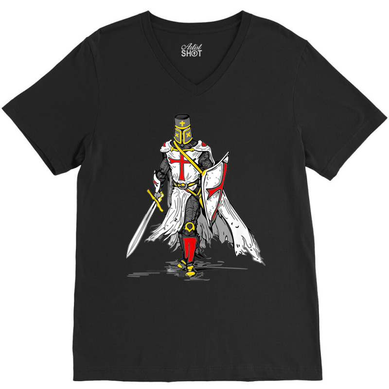 Warrior Of God Crusader Knight Templar Tank Top V-neck Tee | Artistshot