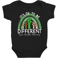 It's Ok To Be Different Organ Donation Awareness Green Tank Top Baby Bodysuit | Artistshot