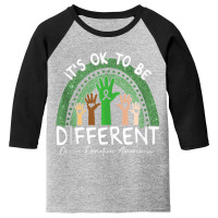 It's Ok To Be Different Organ Donation Awareness Green Tank Top Youth 3/4 Sleeve | Artistshot