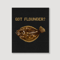 Flounder  Fluke  Got Flounder Portrait Canvas Print | Artistshot