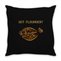 Flounder  Fluke  Got Flounder Throw Pillow | Artistshot