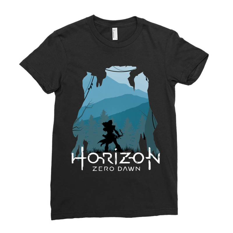 Aloy Fight Horizon Art Zero Dawn Forbidden West Game Ladies Fitted T-Shirt by JOEGARZA | Artistshot