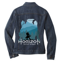 Aloy Fight Horizon Art Zero Dawn Forbidden West Game Ladies Denim Jacket | Artistshot