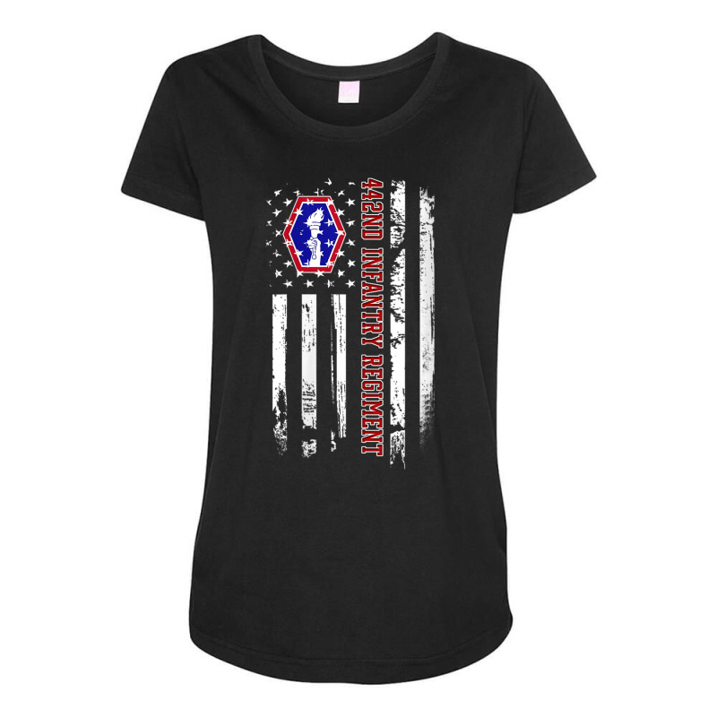 Womens 442nd Infantry Regiment Veteran Usa Flag Veterans Day Xmas V Ne Maternity Scoop Neck T-shirt by cm-arts | Artistshot