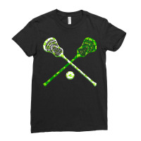 Funny Lacrosse St Patricks Day Boys Men Shamrock Ball T Shirt Ladies Fitted T-shirt | Artistshot