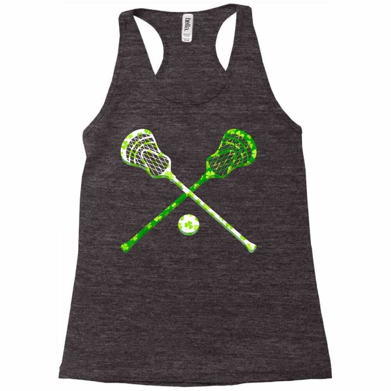 Funny Lacrosse St Patricks Day Boys Men Shamrock Ball T Shirt Racerback Tank by buske | Artistshot