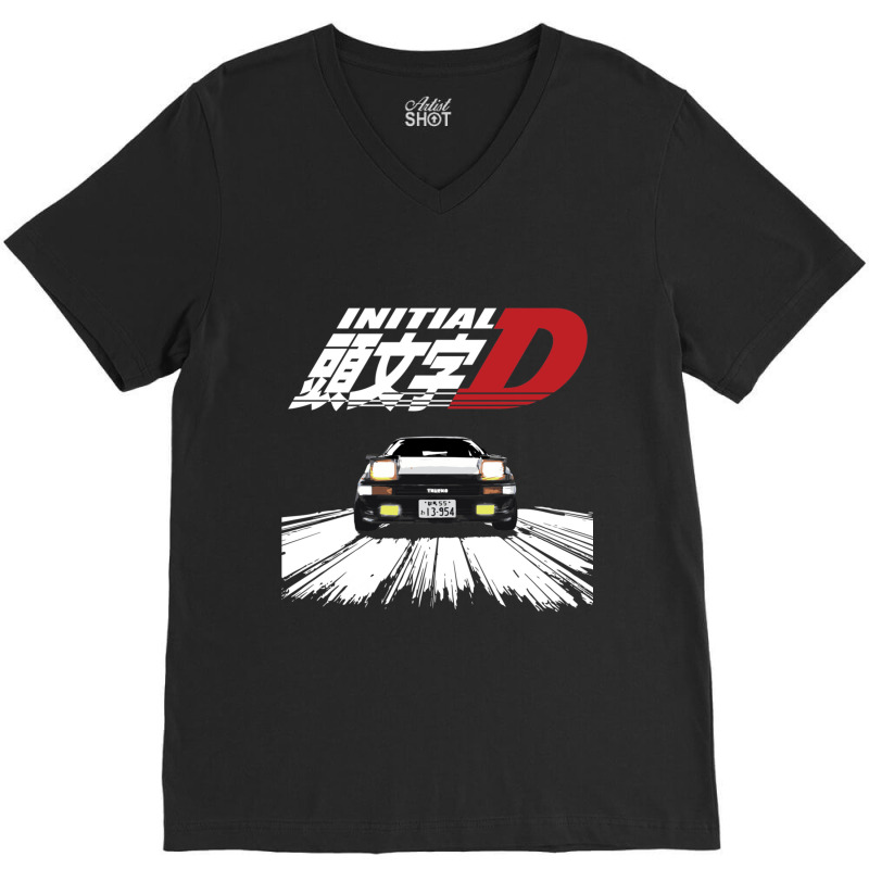 Initial D   Ae86 Chase V-Neck Tee by cm-arts | Artistshot