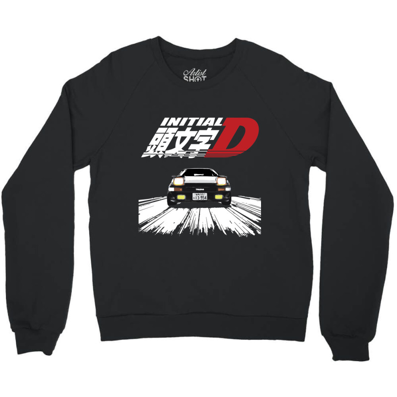 Initial D   Ae86 Chase Crewneck Sweatshirt by cm-arts | Artistshot