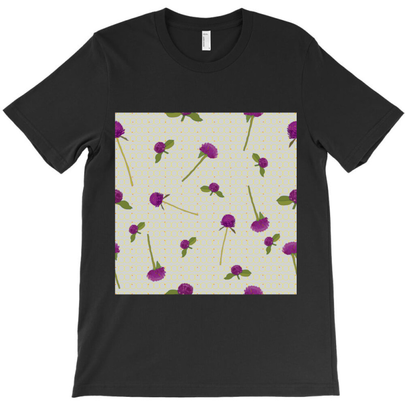 Globe Amaranth Vadamalli Seamless Pattern For Onam Trends T-Shirt by cm-arts | Artistshot