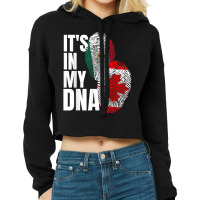 Canadian And Mexican Dna Flag Heritage Cropped Hoodie | Artistshot