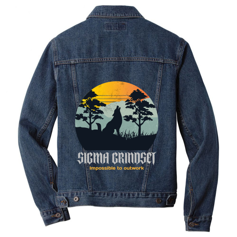 Sigma Grindset Sigma Male Men Denim Jacket | Artistshot