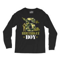 Kids 6th Birthday Military Themed Camo Boys 6 Yrs Old Soldier Long Sleeve Shirts | Artistshot