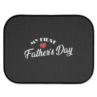 My First Father's Day Papa Father's Day Holiday Pullover Hoodie Rear Car Mat | Artistshot