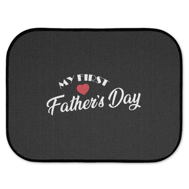 My First Father's Day Papa Father's Day Holiday Pullover Hoodie Rear Car Mat | Artistshot