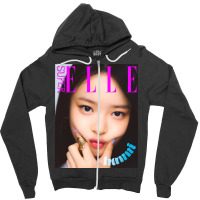 Newjeans Hanni X Elle Zipper Hoodie | Artistshot