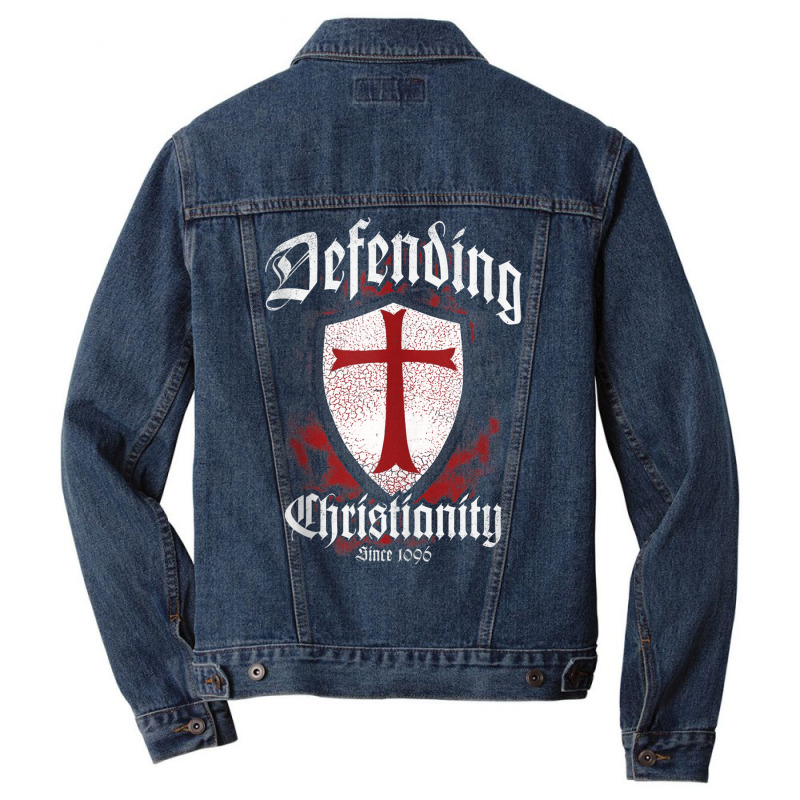 Crusader Knights Templar Warrior Of God Tank Top Men Denim Jacket | Artistshot