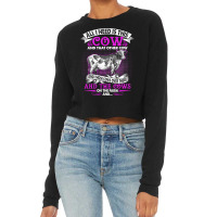 Cow Mooey All I Need Is This Cow On The Farm Cow Farm Farming Working  Cropped Sweater | Artistshot