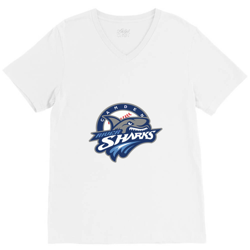 Baseball Camden Riversharks T-shirts V-Neck Tee by nalika | Artistshot