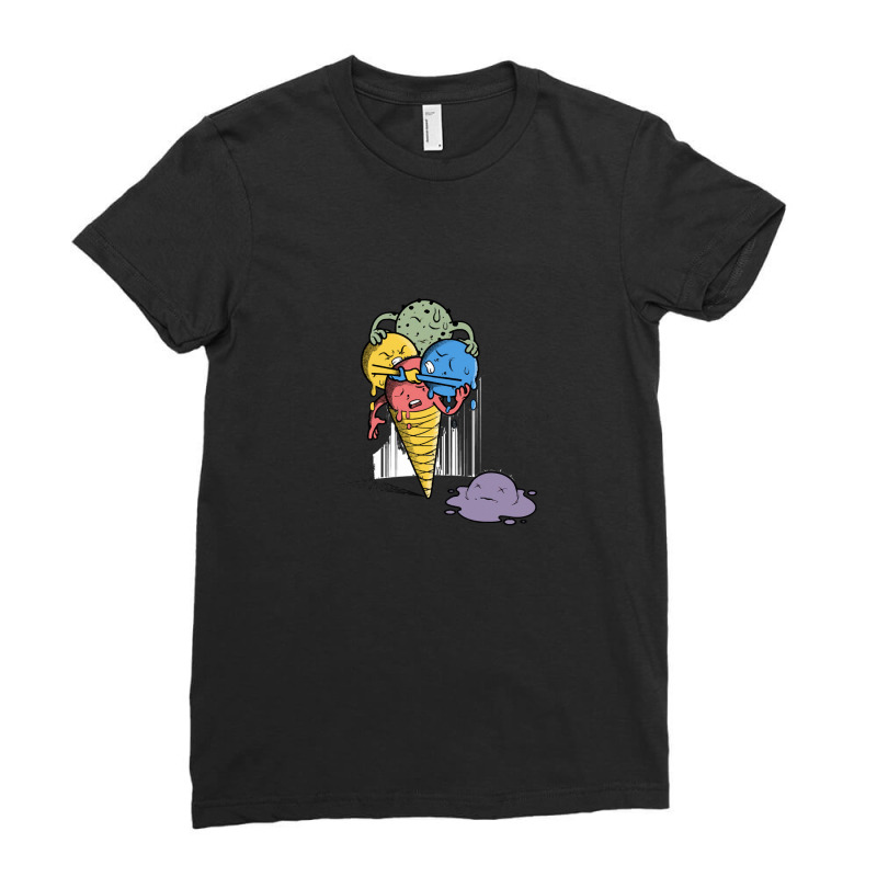 Ice Cream Fatality Ladies Fitted T-Shirt by JanisIda | Artistshot