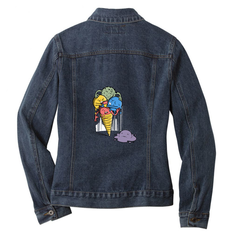 Ice Cream Fatality Ladies Denim Jacket by JanisIda | Artistshot