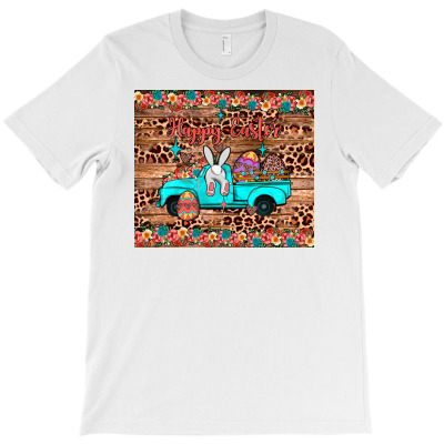Happy Easter Truck T-shirt Designed By Angel Clark