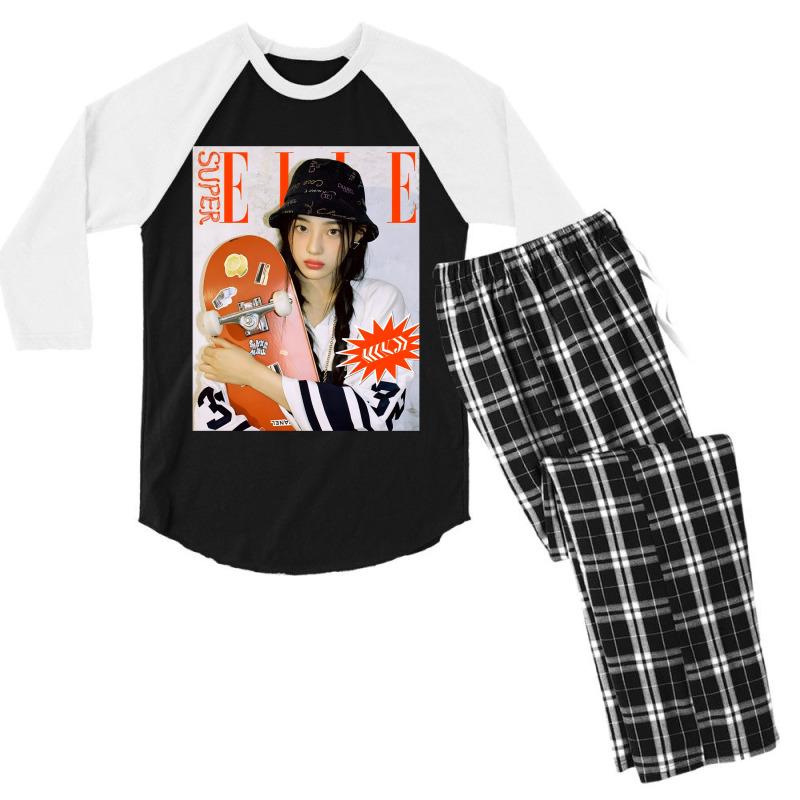 Newjeans Minji X Elle Men's 3/4 Sleeve Pajama Set | Artistshot