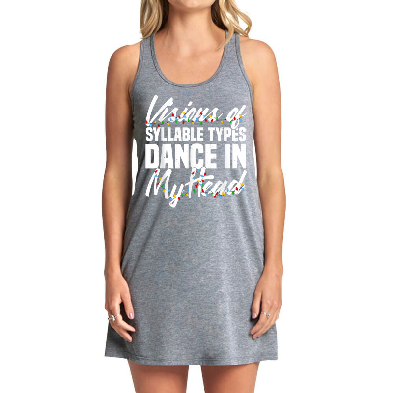 Visions Of Syllable Types Dance In My Head Dyslexia Teacher T Shirt Tank Dress by cm-arts | Artistshot