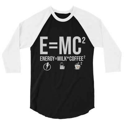Energy Milk Coffee 3/4 Sleeve Shirt Designed By Bariteau Hannah