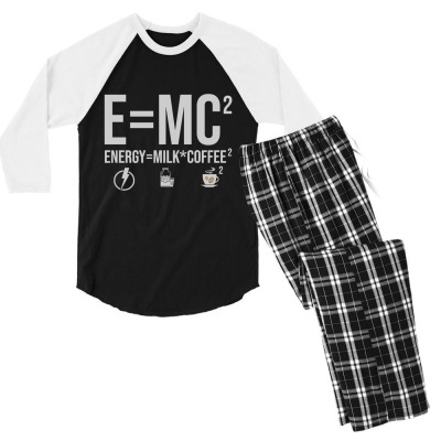 Energy Milk Coffee Men's 3/4 Sleeve Pajama Set Designed By Bariteau Hannah