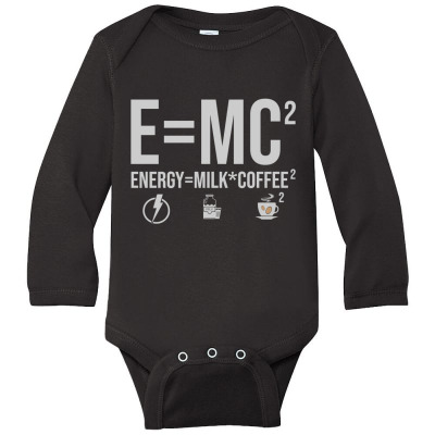 Energy Milk Coffee Long Sleeve Baby Bodysuit Designed By Bariteau Hannah