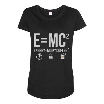 Energy Milk Coffee Maternity Scoop Neck T-shirt Designed By Bariteau Hannah