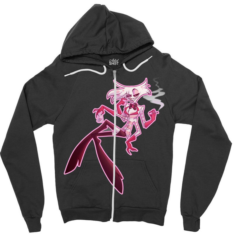 Angel Dust Wobackground Zipper Hoodie by MATTHEWFLORIO | Artistshot