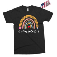 Maestra Bilingual Leopard Rainbow Regalos Spanish Teacher Exclusive T-shirt | Artistshot