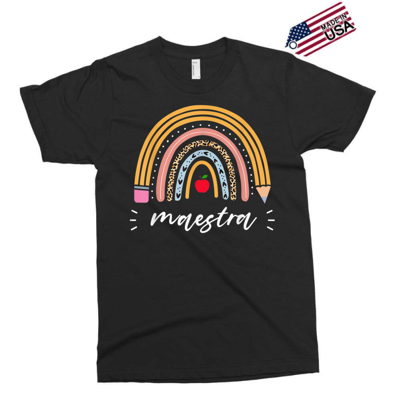 Maestra Bilingual Leopard Rainbow Regalos Spanish Teacher Exclusive T-shirt by CassieKim | Artistshot