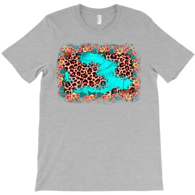 Easter Leopard Turquoise Background T-shirt Designed By Angel Clark