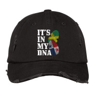 Jamaica Panama It's In My Dna Jamaican Panamanian Flag Vintage Cap | Artistshot