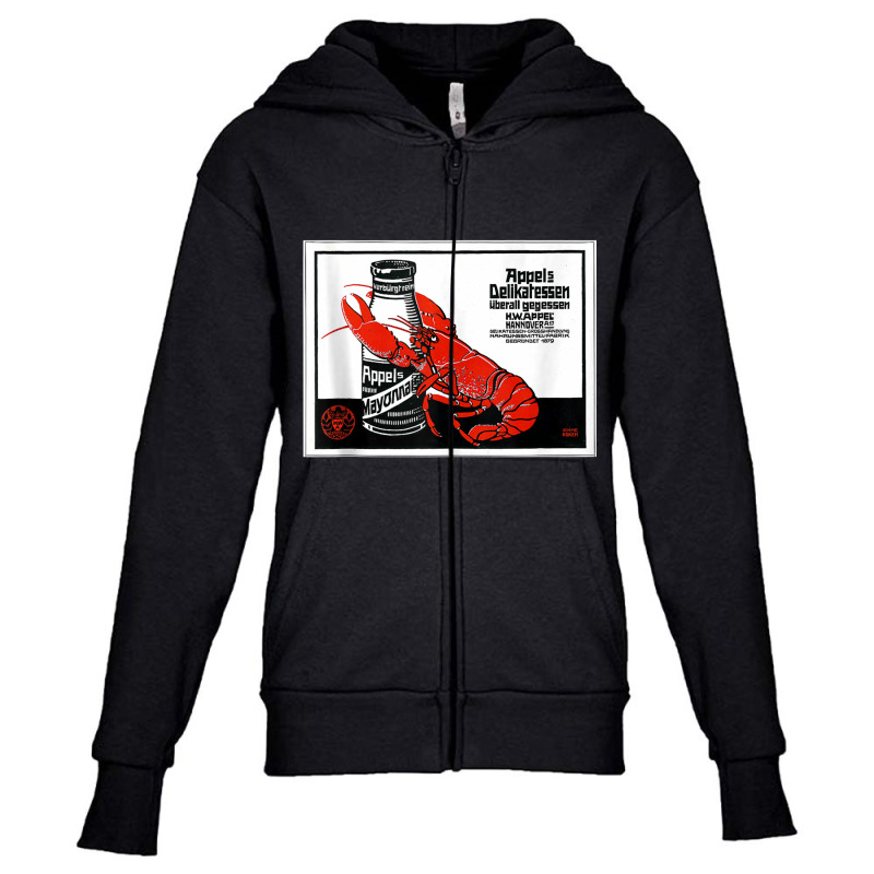 Seafood 1879 German Lobster Crawfish Crustacean Retro Tank Top Youth Zipper Hoodie | Artistshot