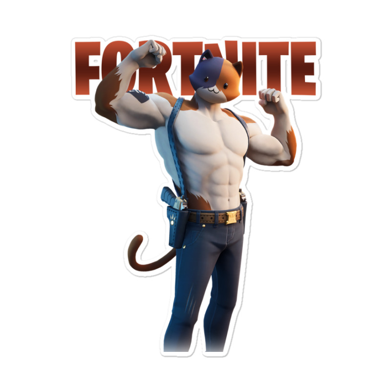 Custom Meowscles Sticker By 