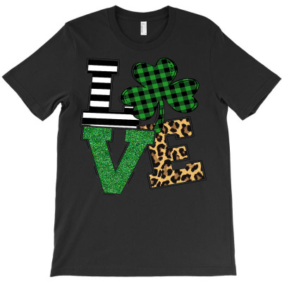 Love Leopard Shamrock Lucky T-shirt Designed By Bariteau Hannah