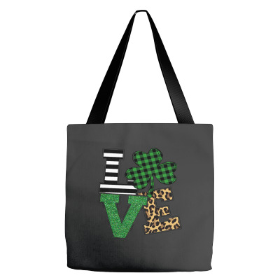 Love Leopard Shamrock Lucky Tote Bags Designed By Bariteau Hannah