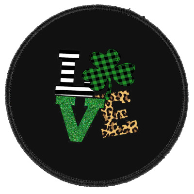 Love Leopard Shamrock Lucky Round Patch Designed By Bariteau Hannah