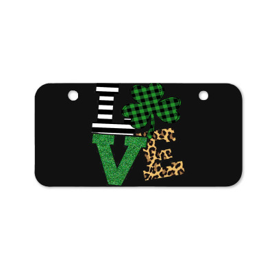 Love Leopard Shamrock Lucky Bicycle License Plate Designed By Bariteau Hannah