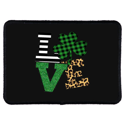 Love Leopard Shamrock Lucky Rectangle Patch Designed By Bariteau Hannah