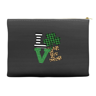 Love Leopard Shamrock Lucky Accessory Pouches Designed By Bariteau Hannah