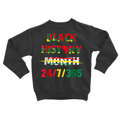 Black History Month Toddler Sweatshirt Designed By Bariteau Hannah