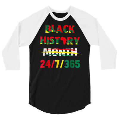 Black History Month 3/4 Sleeve Shirt Designed By Bariteau Hannah