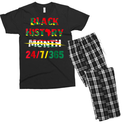 Black History Month Men's T-shirt Pajama Set Designed By Bariteau Hannah