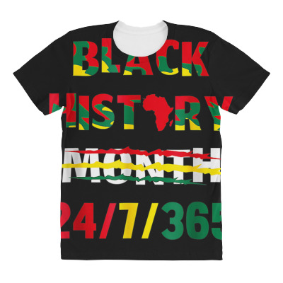 Black History Month All Over Women's T-shirt Designed By Bariteau Hannah