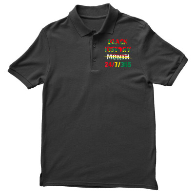 Black History Month Men's Polo Shirt Designed By Bariteau Hannah