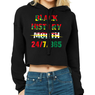 Black History Month Cropped Hoodie Designed By Bariteau Hannah